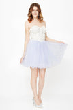 Sweetheart Beaded Bodice Homecoming Dresses A Line