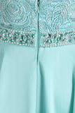 New Arrival A Line Prom Dresses Satin With Beads Floor Length