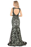 New Arrival Scoop Prom Dresses With Applique And