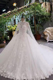 New Arrival Excellent Wedding Dresses Lace Up High Neck With Appliques And