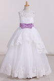 New Arrival A Line Flower Girl Dresses Scoop With