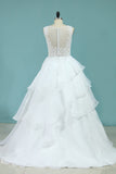 New Arrival Wedding Dresses Straps A Line Organza With