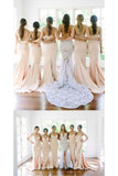 Bridesmaid Dresses Mermaid Sweetheart Satin Sweep