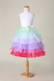 Flower Girl Dresses Scoop A Line Tea Length Organza