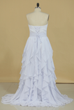 New Arrival A Line Sweetheart With Ruffles And Beads Bridesmaid Dresses