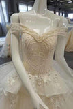 New Arrival Gorgeous Wedding Dresses Royal Train Lace Up A-Line