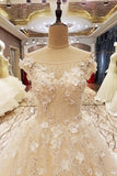 Hot Selling Wedding Dresses Tulle Lace Up With Beads And Handmade Flowers New