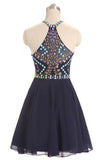 A Line Homecoming Dresses Chiffon With Beading