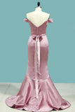 Bridesmaid Dresses Mermaid Off The Shoulder Satin With