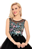 Homecoming Dresses A-Line Scoop Short/Mini Tulle With