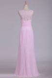 New Arrival Chiffon & Lace Scoop Bridesmaid Dresses Floor Length