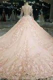 New Arrival Wedding Dresses Lace Up With Appliques And Beading Lace