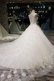 New Arrival Wedding Dresses Tulle Wedding Dresses Scoop Neckline With Beading Handmade