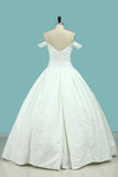 Ball Gown Wedding Dresses Off-The-Shoulder Floor-Length Top Quality Lace Zipper