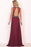 New Arrival Scoop Open Back Prom Dresses With