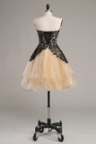 A Line Sweetheart Homecoming Dresses Tulle & Lace Short/Mini Lace