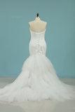 New Arrival Sweetheart Tulle With Applique Mermaid Wedding