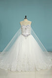 Gorgeous Wedding Dresses Sweetheart With Applique And Beads Chapel Train (Ivory