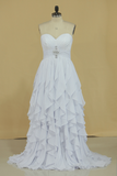 New Arrival A Line Sweetheart With Ruffles And Beads Bridesmaid Dresses