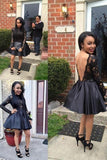 Black Homecoming Dresses A-Line Bateau