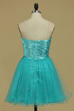 Sweetheart Homecoming Dresses A Line Short/Mini With Beads And