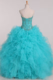 Sweetheart Ball Gown Quinceanera Dresses With Beading