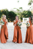 Simple Long Halter Bridesmaid Dresses, A-Line Backless Sexy Bridesmaid Dress STA15392