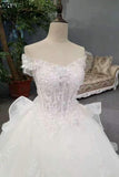 Cheap Price Wedding Dresses Lace Up With Appliques And Sequins Off The