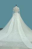 Gorgeous Wedding Dresses Scoop Tulle With Beadings Zipper Back Royal