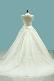 Luxury Wedding Dresses A-Line Cap Sleeves Open Back Tulle Long