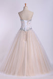 Quinceanera Dresses Sweetheart Beaded Neckline And Waistline Ball Gown Floor-Length