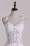 New Arrival Spaghetti Straps Mermaid Wedding Dresses Tulle With