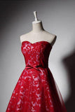 A Line Homecoming Dresses Sweetheart Lace With Sash Lace