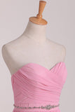 New Arrival Sweetheart Bridesmaid Dresses Chiffon With Ruffles And Beads