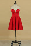 Sweetheart Homecoming Dresses A Line Satin