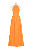 Chiffon Bridesmaid Dresses Scoop With Ruffles Floor