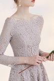 New Arrival Fashion Long Sleeves Temperament Homecoming Dress With Lace Appliques