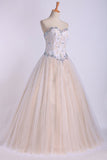 Quinceanera Dresses Sweetheart Beaded Neckline And Waistline Ball Gown Floor-Length