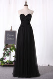 New Arrival Sweetheart Chiffon With Applique And Beads Prom Dresses A