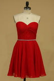 Sweetheart Homecoming Dresses A Line Chiffon