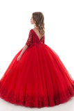 New Arrival Scoop Ball Gown Flower Girl Dresses Mid-Length