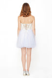 Sweetheart Beaded Bodice Homecoming Dresses A Line