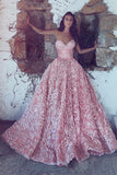 New Arrival Lace Prom Dresses Sweetheart A Line