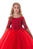 New Arrival Scoop Ball Gown Flower Girl Dresses Mid-Length