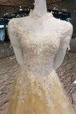 New Arrival Floral Prom Dresses Lace Up With Beads And Handmade