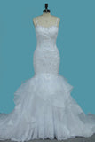 Gorgeous Wedding Dresses Spaghetti Straps Mermaid/Trumpet With Covered