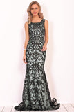 New Arrival Scoop Prom Dresses With Applique And