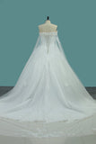 New Arrival Bling Wedding Dresses Off The Shoulder A Line Tulle Lace