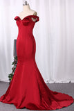 New Arrival Off The Shoulder Satin Mermaid Evening Dresses