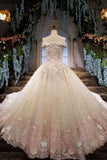 Gorgeous Wedding Dresses Lace Up Off The Shoulder With Appliques And Handmade